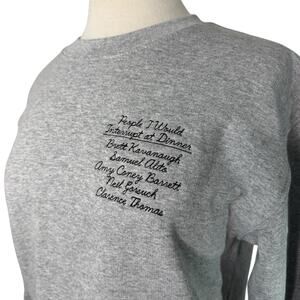 READ RECEIPTS Supreme Court “People I Would Interrupt” Gray Sweatshirt Small